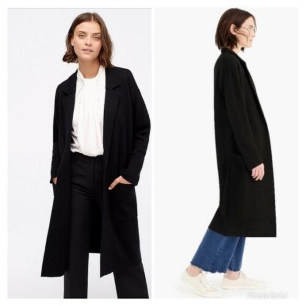 J Crew Ella Long Cardigan Coat XL